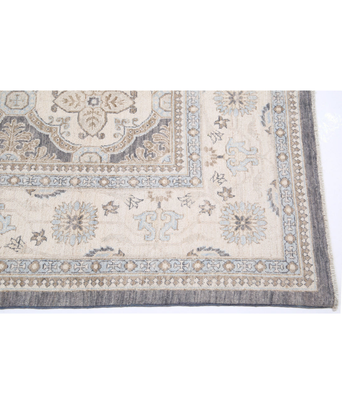 Serenity 8'3'' X 10'4'' Hand-Knotted Wool Rug 8'3'' x 10'4'' (248 X 310) / Grey / Ivory