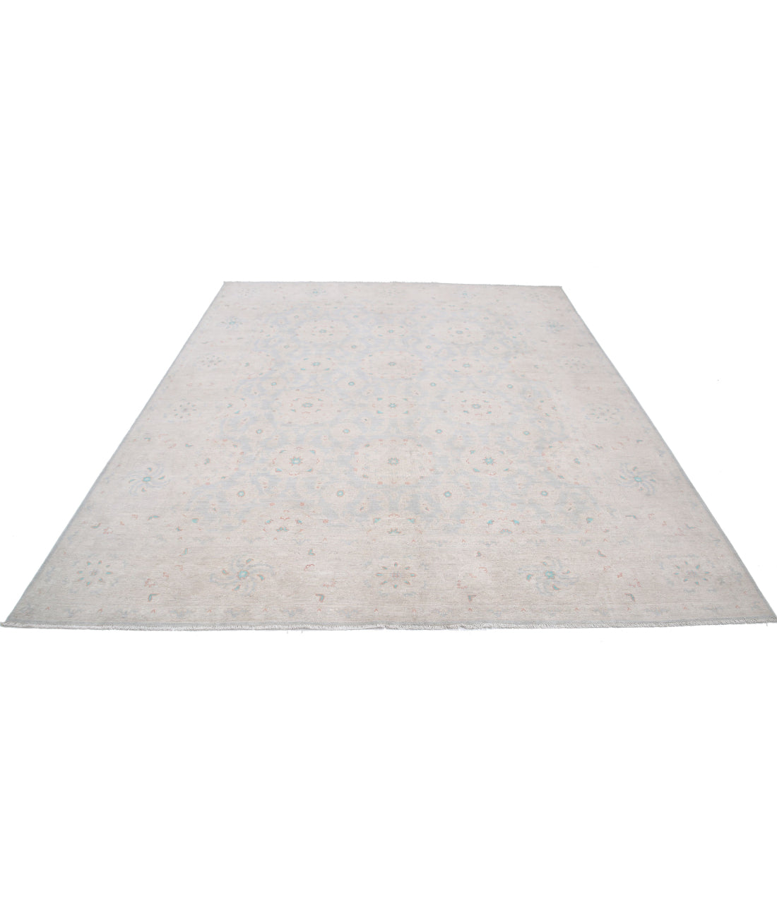 Serenity 8'0'' X 9'5'' Hand-Knotted Wool Rug 8'0'' x 9'5'' (240 X 283) / Grey / Ivory