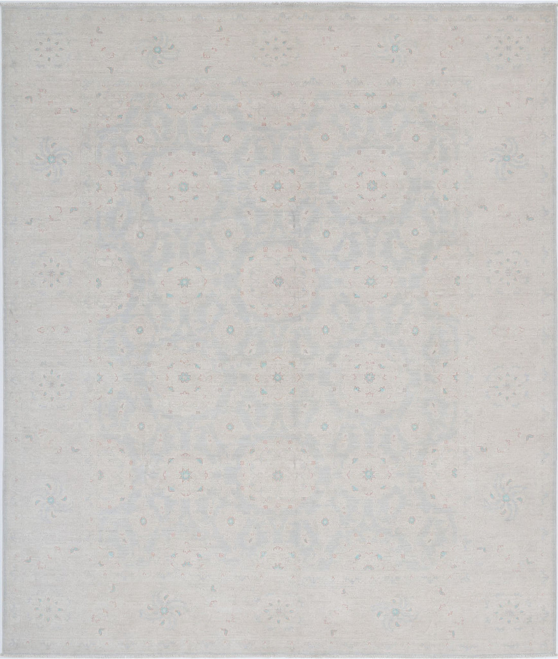 Serenity 8'0'' X 9'5'' Hand-Knotted Wool Rug 8'0'' x 9'5'' (240 X 283) / Grey / Ivory