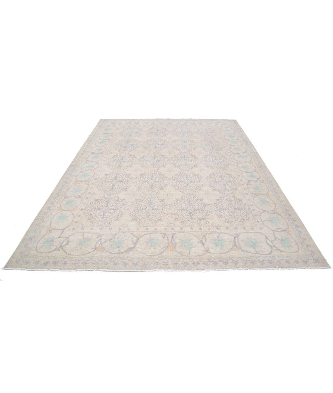 Serenity 7'10'' X 10'0'' Hand-Knotted Wool Rug 7'10'' x 10'0'' (235 X 300) / Ivory / Lilac