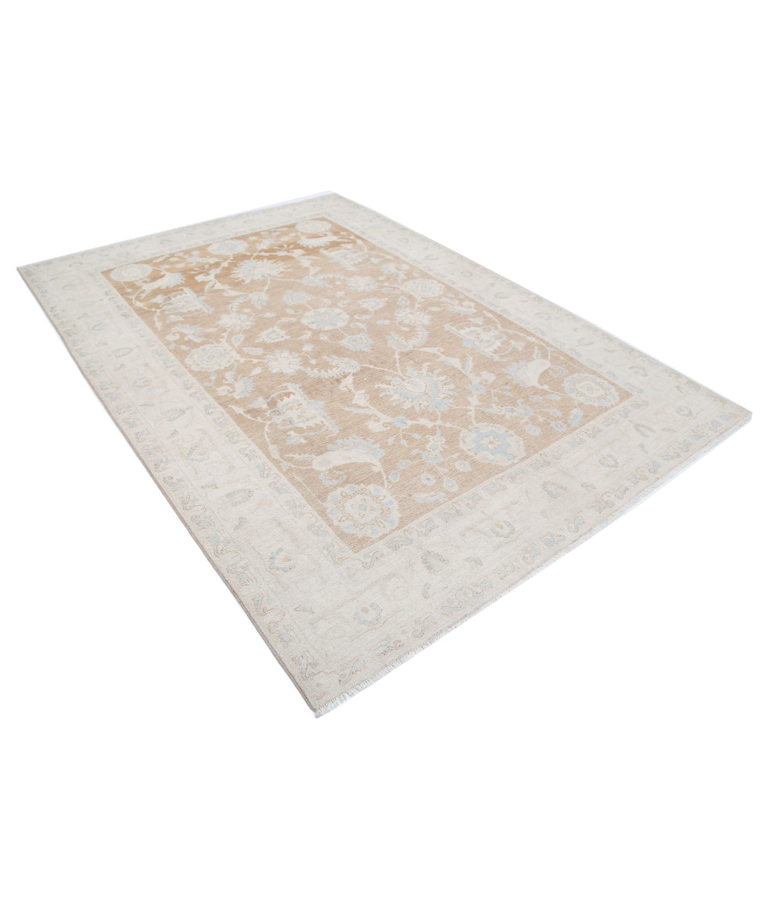 Serenity 6'5'' X 8'10'' Hand-Knotted Wool Rug 6'5'' x 8'10'' (193 X 265) / Brown / Ivory