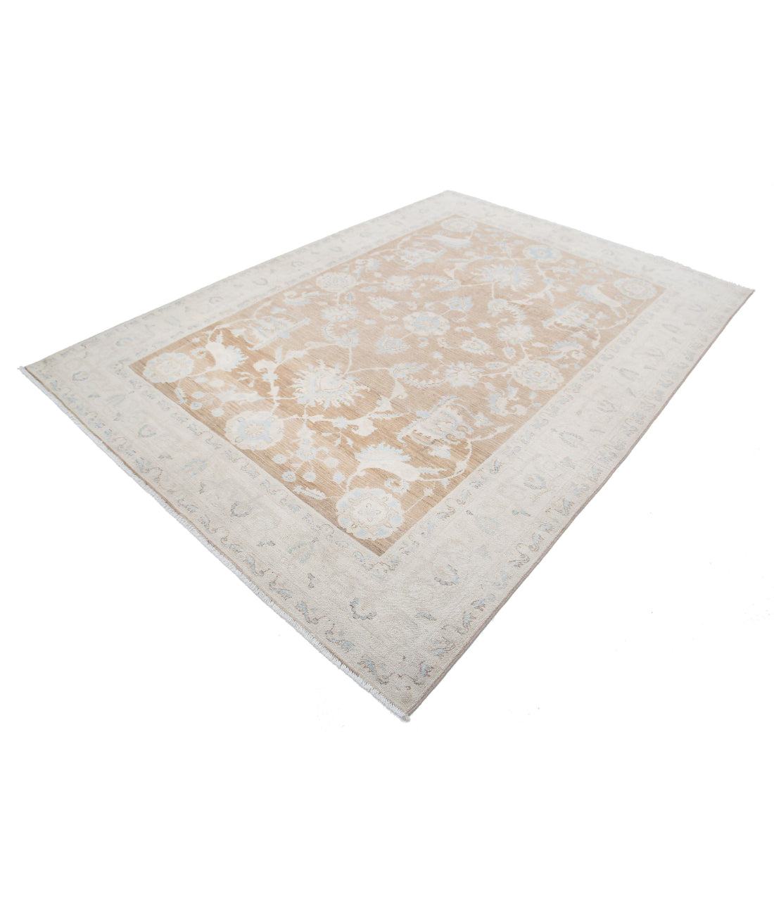 Serenity 6'5'' X 8'10'' Hand-Knotted Wool Rug 6'5'' x 8'10'' (193 X 265) / Brown / Ivory