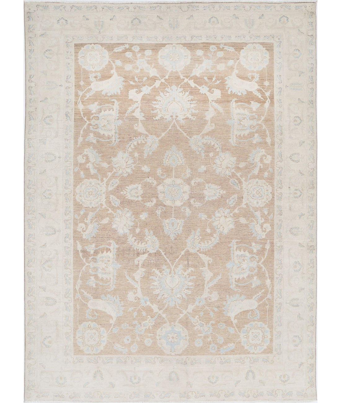 Serenity 6'5'' X 8'10'' Hand-Knotted Wool Rug 6'5'' x 8'10'' (193 X 265) / Brown / Ivory