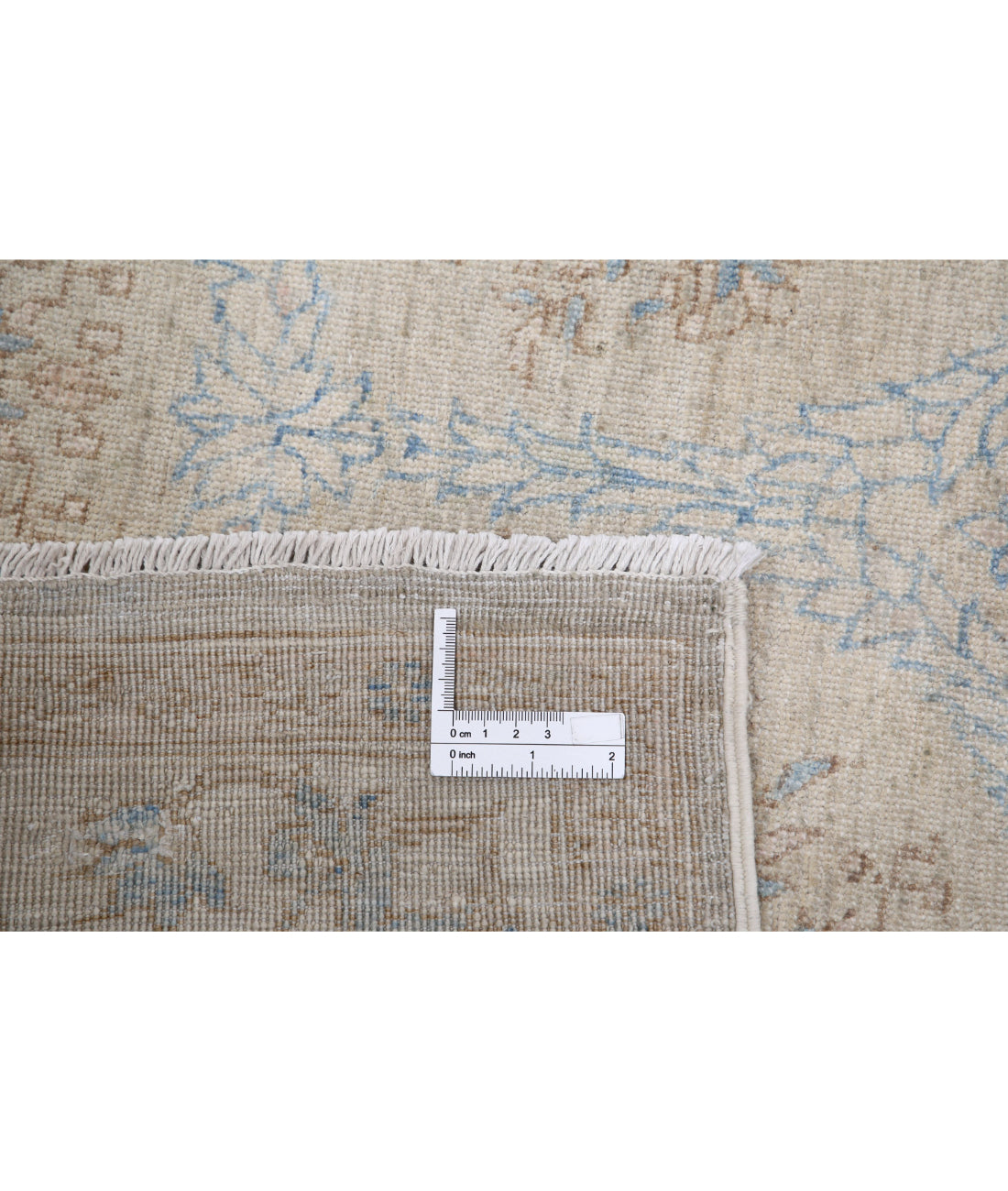 Serenity 7'7'' X 9'5'' Hand-Knotted Wool Rug 7'7'' x 9'5'' (228 X 283) / Blue / Ivory