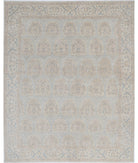 Serenity 7'7'' X 9'5'' Hand-Knotted Wool Rug 7'7'' x 9'5'' (228 X 283) / Blue / Ivory