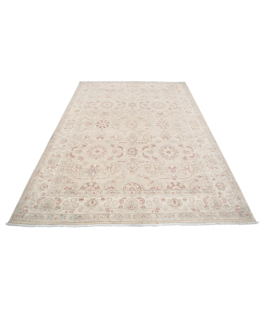 Serenity 5'11'' X 8'3'' Hand-Knotted Wool Rug 5'11'' x 8'3'' (178 X 248) / Grey / Ivory