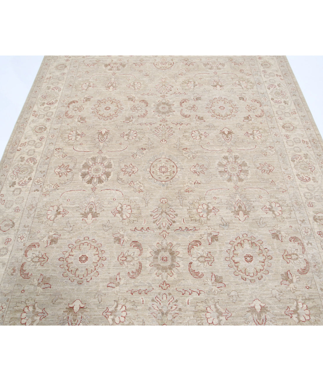 Serenity 5'11'' X 8'3'' Hand-Knotted Wool Rug 5'11'' x 8'3'' (178 X 248) / Grey / Ivory