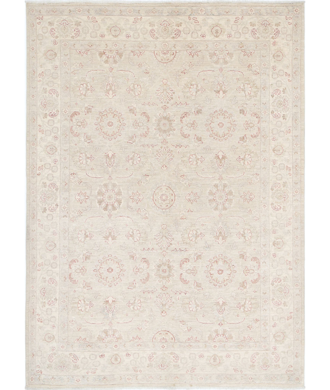 Serenity 5'11'' X 8'3'' Hand-Knotted Wool Rug 5'11'' x 8'3'' (178 X 248) / Grey / Ivory