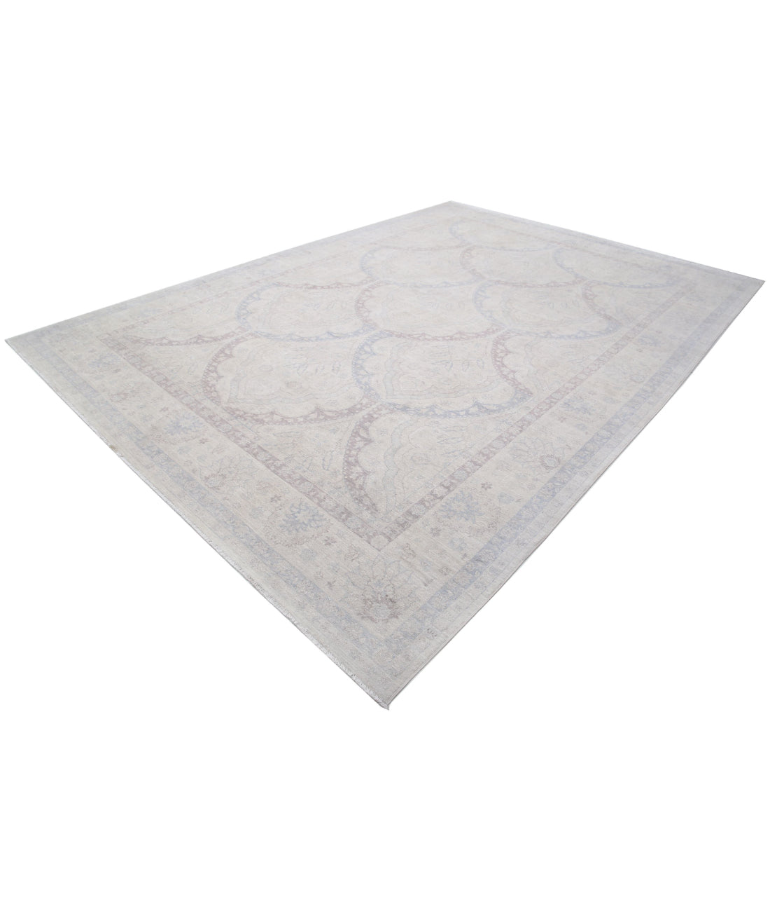 Serenity 9'9'' X 13'8'' Hand-Knotted Wool Rug 9'9'' x 13'8'' (293 X 410) / Ivory / Ivory