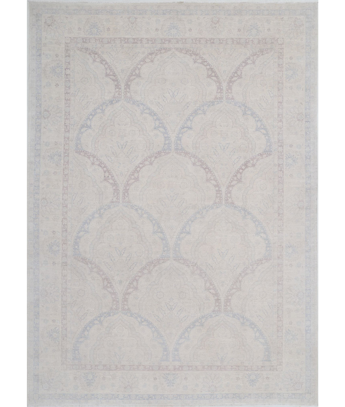 Serenity 9'9'' X 13'8'' Hand-Knotted Wool Rug 9'9'' x 13'8'' (293 X 410) / Ivory / Ivory