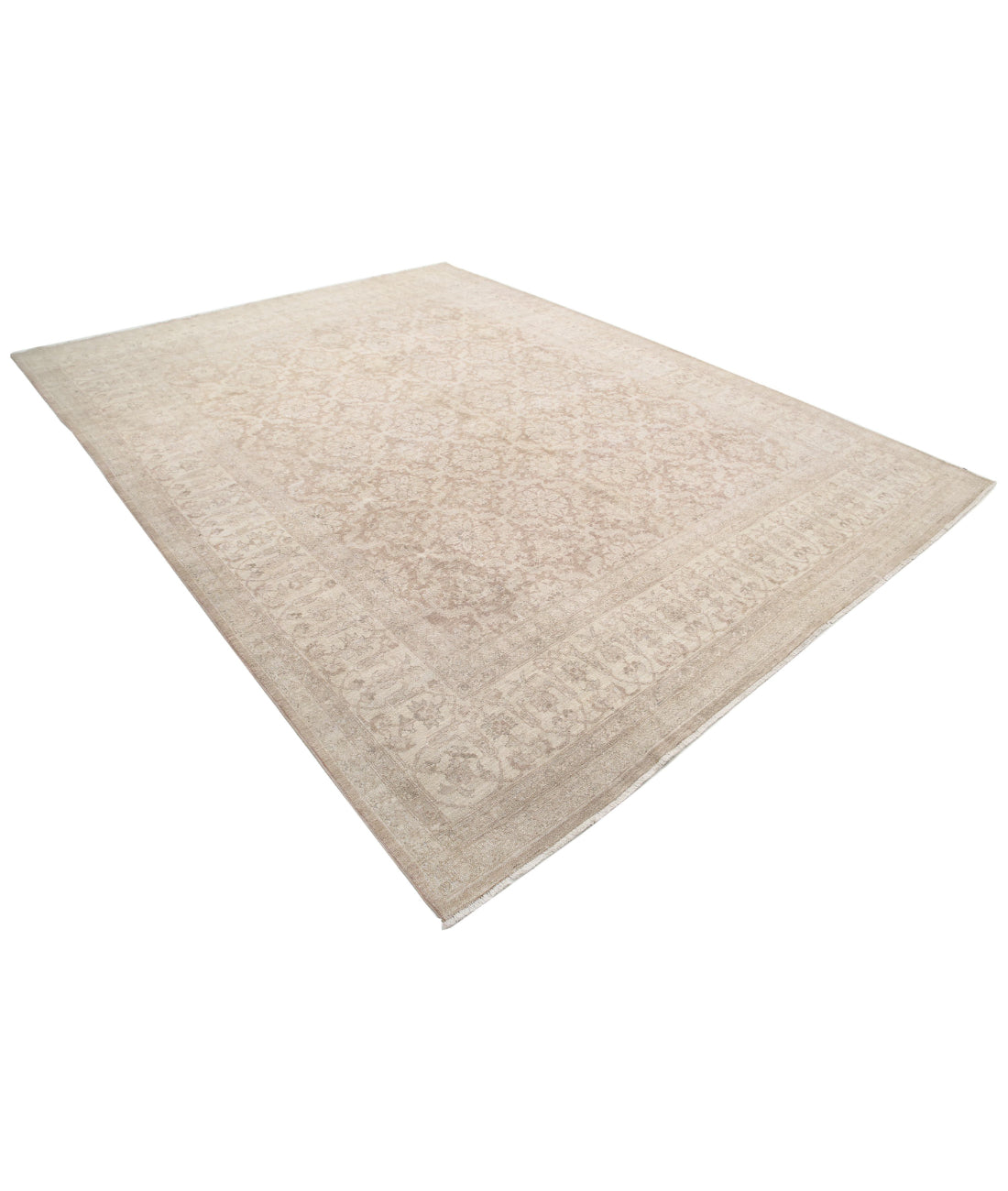 Serenity 8'8'' X 11'7'' Hand-Knotted Wool Rug 8'8'' x 11'7'' (260 X 348) / Brown / Ivory