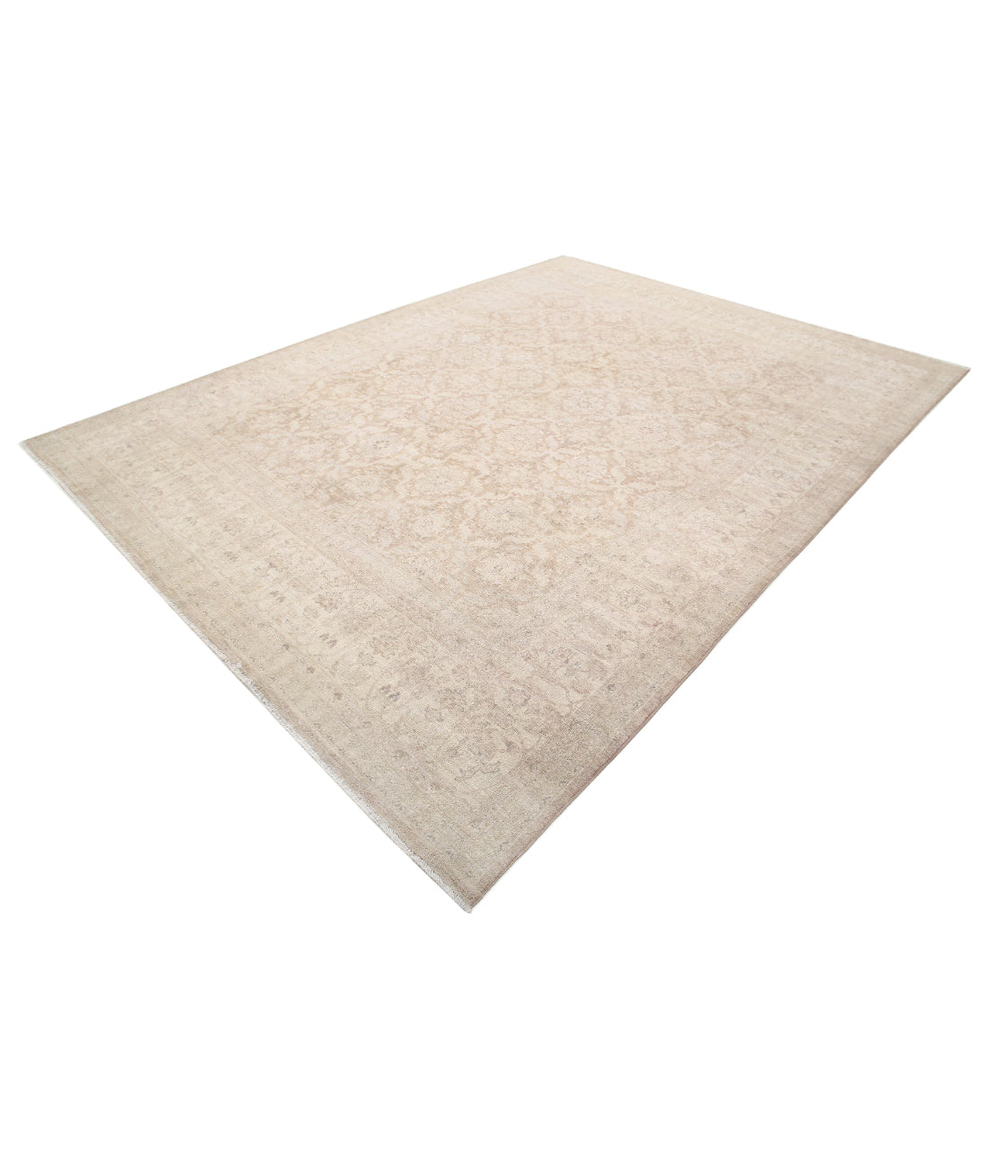 Serenity 8'8'' X 11'7'' Hand-Knotted Wool Rug 8'8'' x 11'7'' (260 X 348) / Brown / Ivory