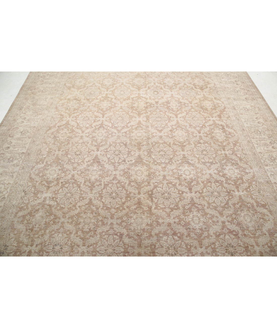 Serenity 8'8'' X 11'7'' Hand-Knotted Wool Rug 8'8'' x 11'7'' (260 X 348) / Brown / Ivory