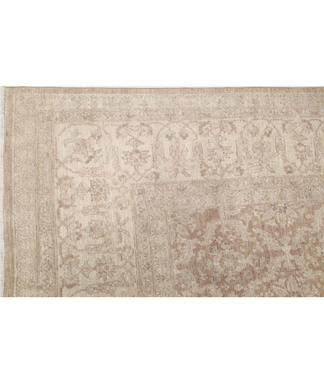 Serenity 8'8'' X 11'7'' Hand-Knotted Wool Rug 8'8'' x 11'7'' (260 X 348) / Brown / Ivory