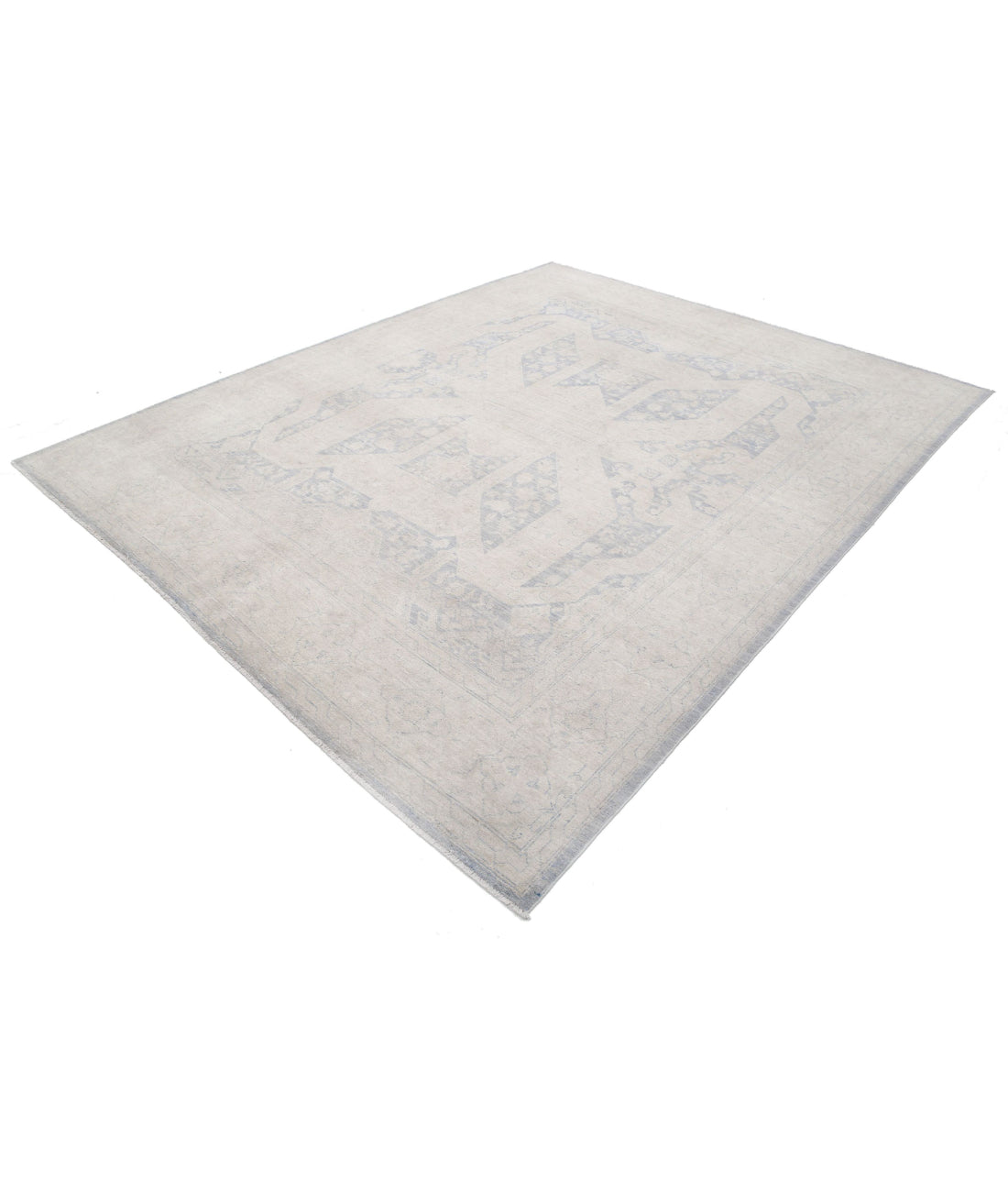 Serenity 7'10'' X 9'11'' Hand-Knotted Wool Rug 7'10'' x 9'11'' (235 X 298) / Blue / Ivory