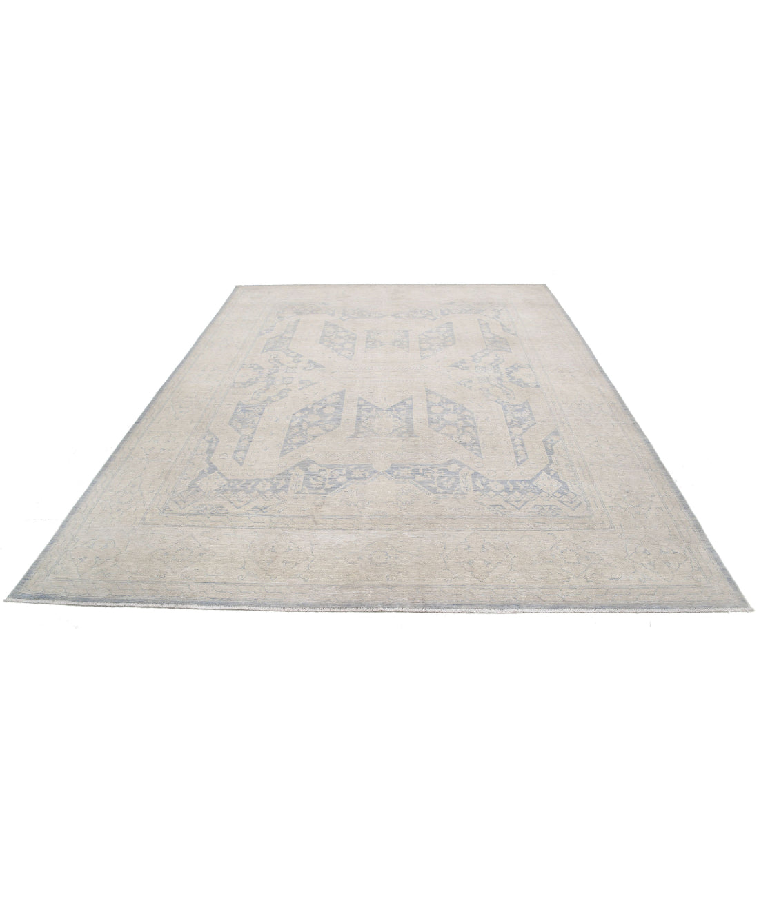 Serenity 7'10'' X 9'11'' Hand-Knotted Wool Rug 7'10'' x 9'11'' (235 X 298) / Blue / Ivory