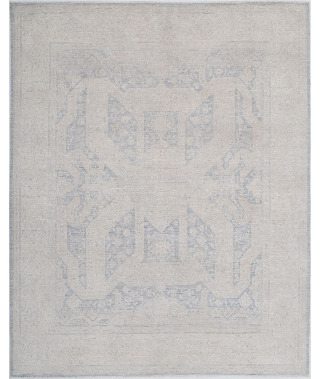 Serenity 7'10'' X 9'11'' Hand-Knotted Wool Rug 7'10'' x 9'11'' (235 X 298) / Blue / Ivory