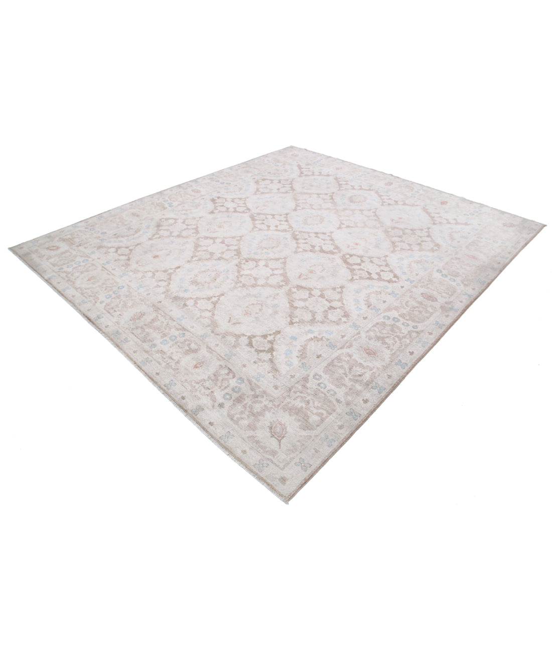 Serenity 8'0'' X 9'1'' Hand-Knotted Wool Rug 8'0'' x 9'1'' (240 X 273) / Brown / Ivory