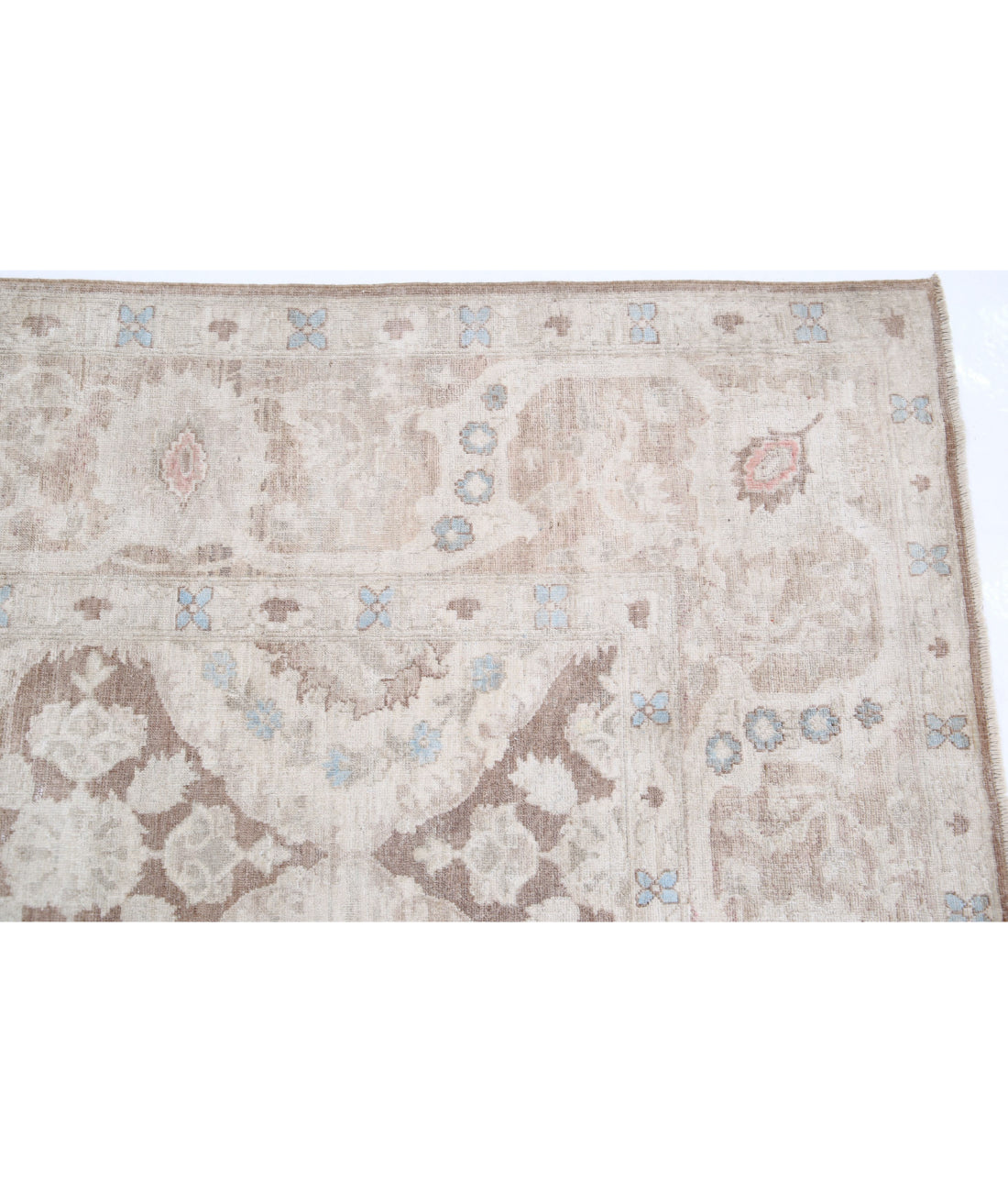 Serenity 8'0'' X 9'1'' Hand-Knotted Wool Rug 8'0'' x 9'1'' (240 X 273) / Brown / Ivory