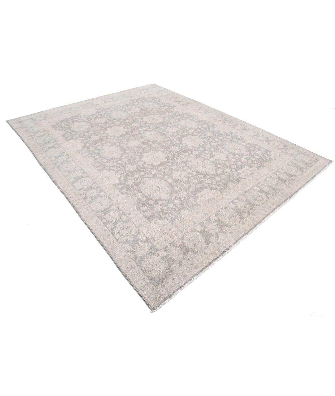 Serenity 7'9'' X 10'1'' Hand-Knotted Wool Rug 7'9'' x 10'1'' (233 X 303) / Grey / Ivory