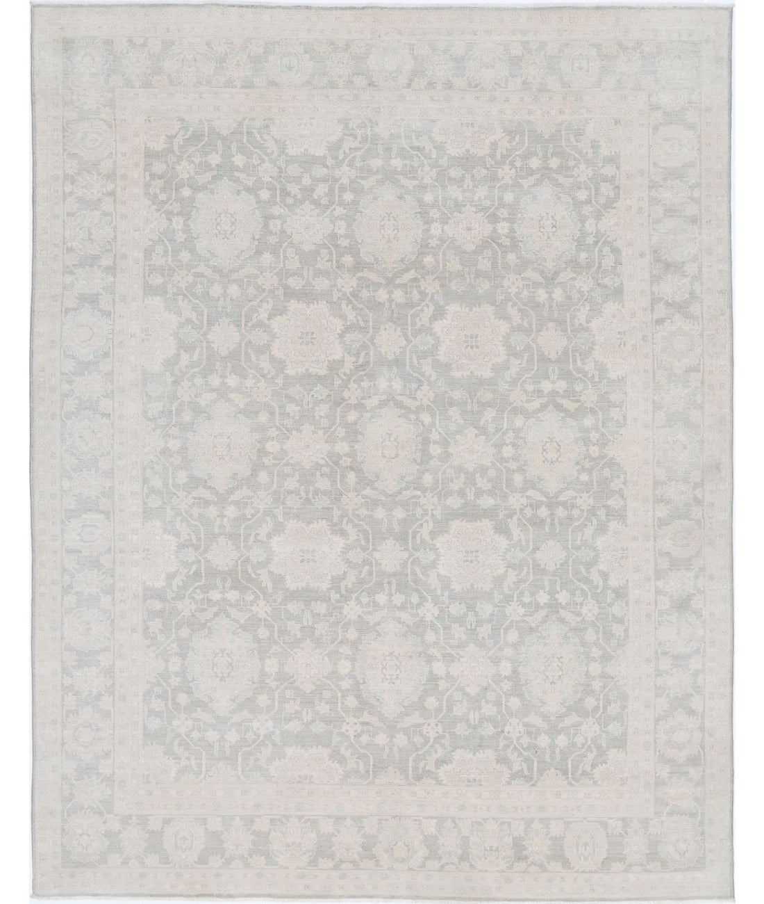 Serenity 7'9'' X 10'1'' Hand-Knotted Wool Rug 7'9'' x 10'1'' (233 X 303) / Grey / Ivory