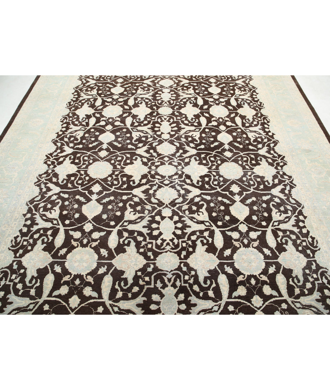 Serenity 8'10'' X 11'6'' Hand-Knotted Wool Rug 8'10'' x 11'6'' (265 X 345) / Brown / Blue