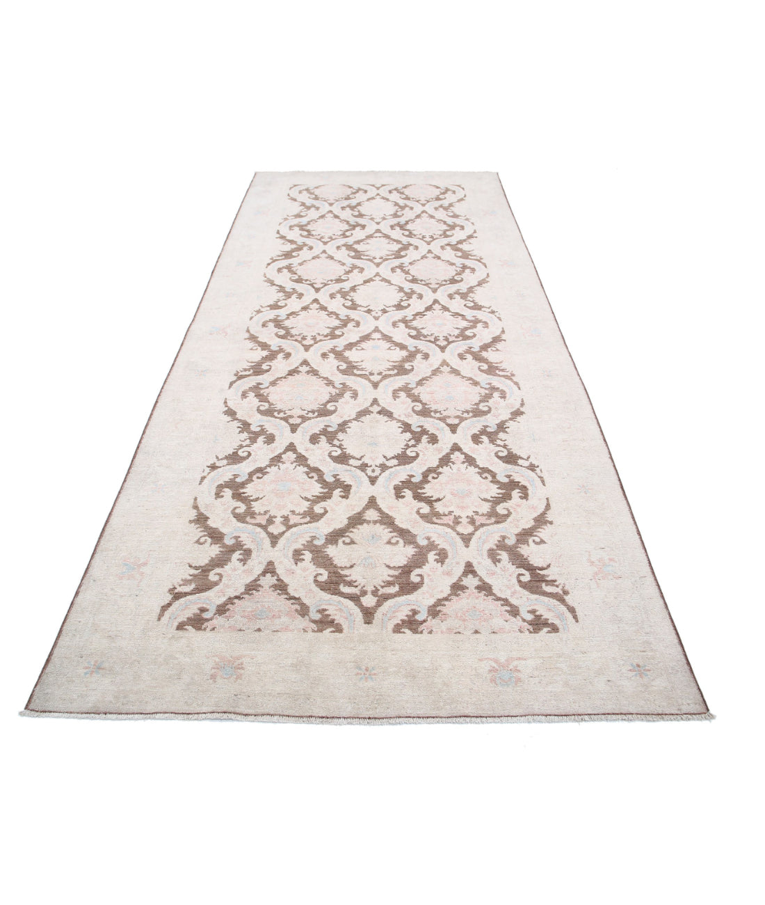 Serenity 4'9'' X 10'9'' Hand-Knotted Wool Rug 4'9'' x 10'9'' (143 X 323) / Brown / Ivory