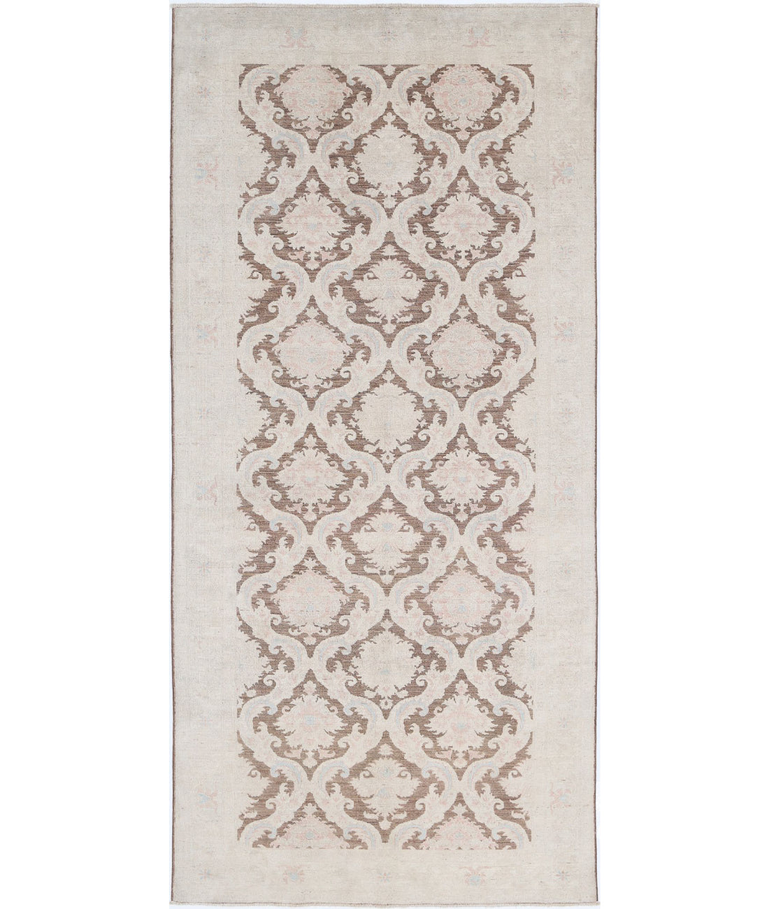 Serenity 4'9'' X 10'9'' Hand-Knotted Wool Rug 4'9'' x 10'9'' (143 X 323) / Brown / Ivory