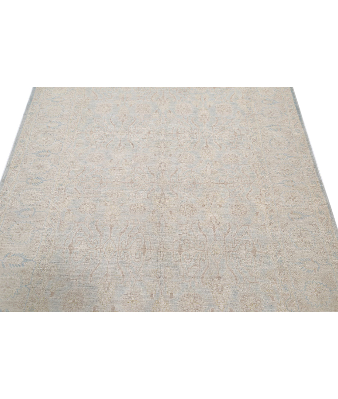 Serenity 4'10'' X 6'10'' Hand-Knotted Wool Rug 4'10'' x 6'10'' (145 X 205) / Ivory / Blue