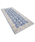 Serenity 4'3'' X 9'11'' Hand-Knotted Wool Rug 4'3'' x 9'11'' (128 X 298) / Blue / Ivory