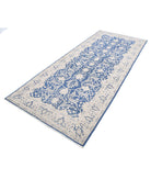 Serenity 4'3'' X 9'11'' Hand-Knotted Wool Rug 4'3'' x 9'11'' (128 X 298) / Blue / Ivory