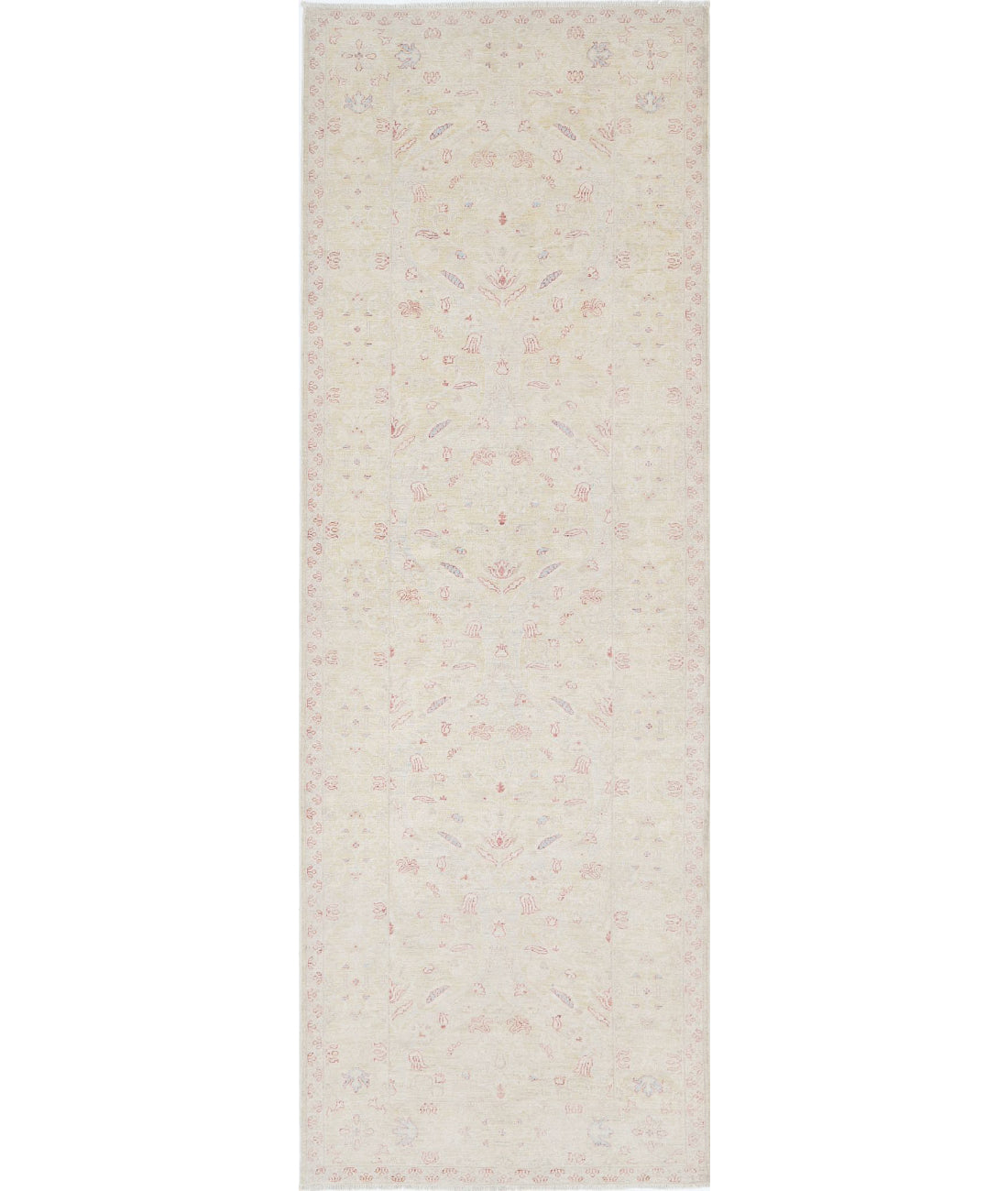 Serenity 3'5'' X 10'6'' Hand-Knotted Wool Rug 3'5'' x 10'6'' (103 X 315) / Ivory / Ivory