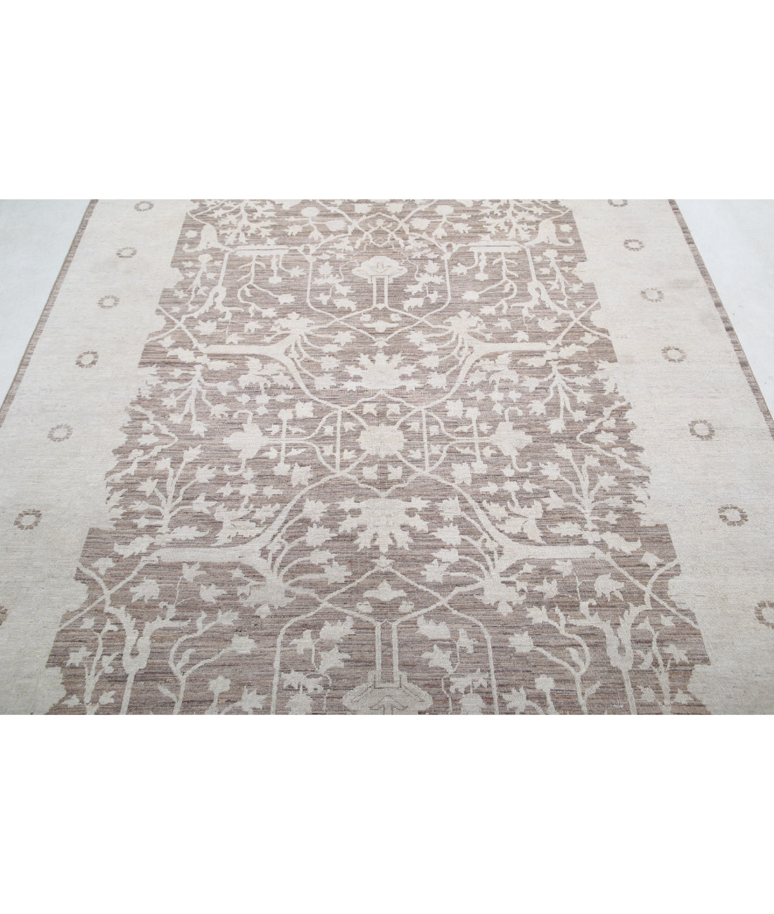 Serenity 6'0'' X 8'2'' Hand-Knotted Wool Rug 6'0'' x 8'2'' (180 X 245) / Brown / Ivory