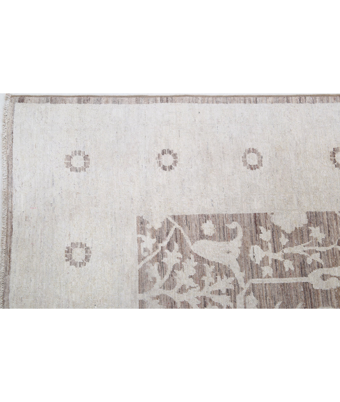 Serenity 6'0'' X 8'2'' Hand-Knotted Wool Rug 6'0'' x 8'2'' (180 X 245) / Brown / Ivory