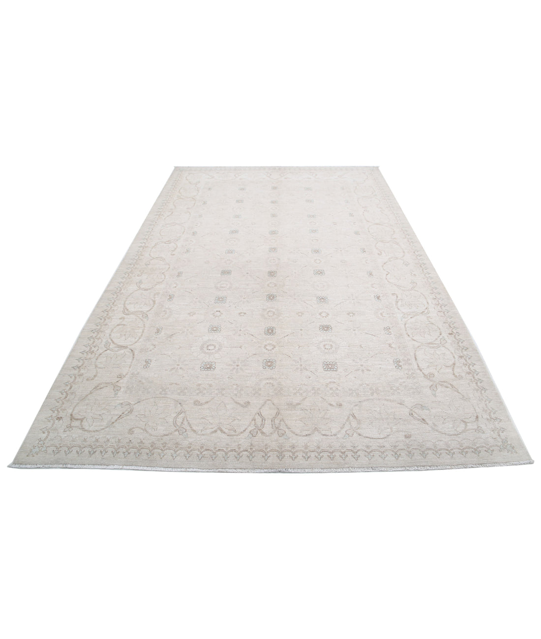 Serenity 6'6'' X 9'10'' Hand-Knotted Wool Rug 6'6'' x 9'10'' (195 X 295) / Brown / Ivory