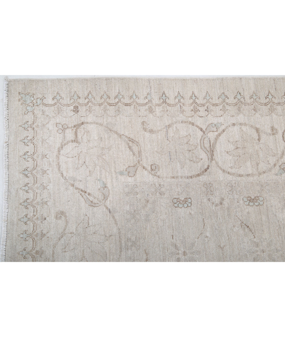 Serenity 6'6'' X 9'10'' Hand-Knotted Wool Rug 6'6'' x 9'10'' (195 X 295) / Brown / Ivory