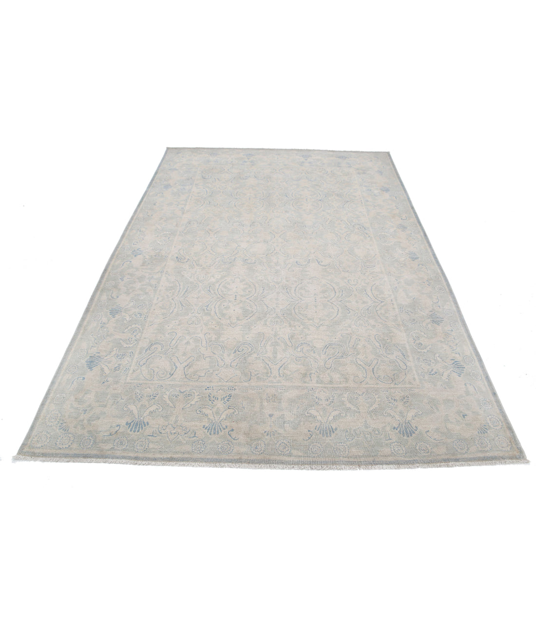 Serenity 5'11'' X 8'7'' Hand-Knotted Wool Rug 5'11'' x 8'7'' (178 X 258) / Blue / Blue