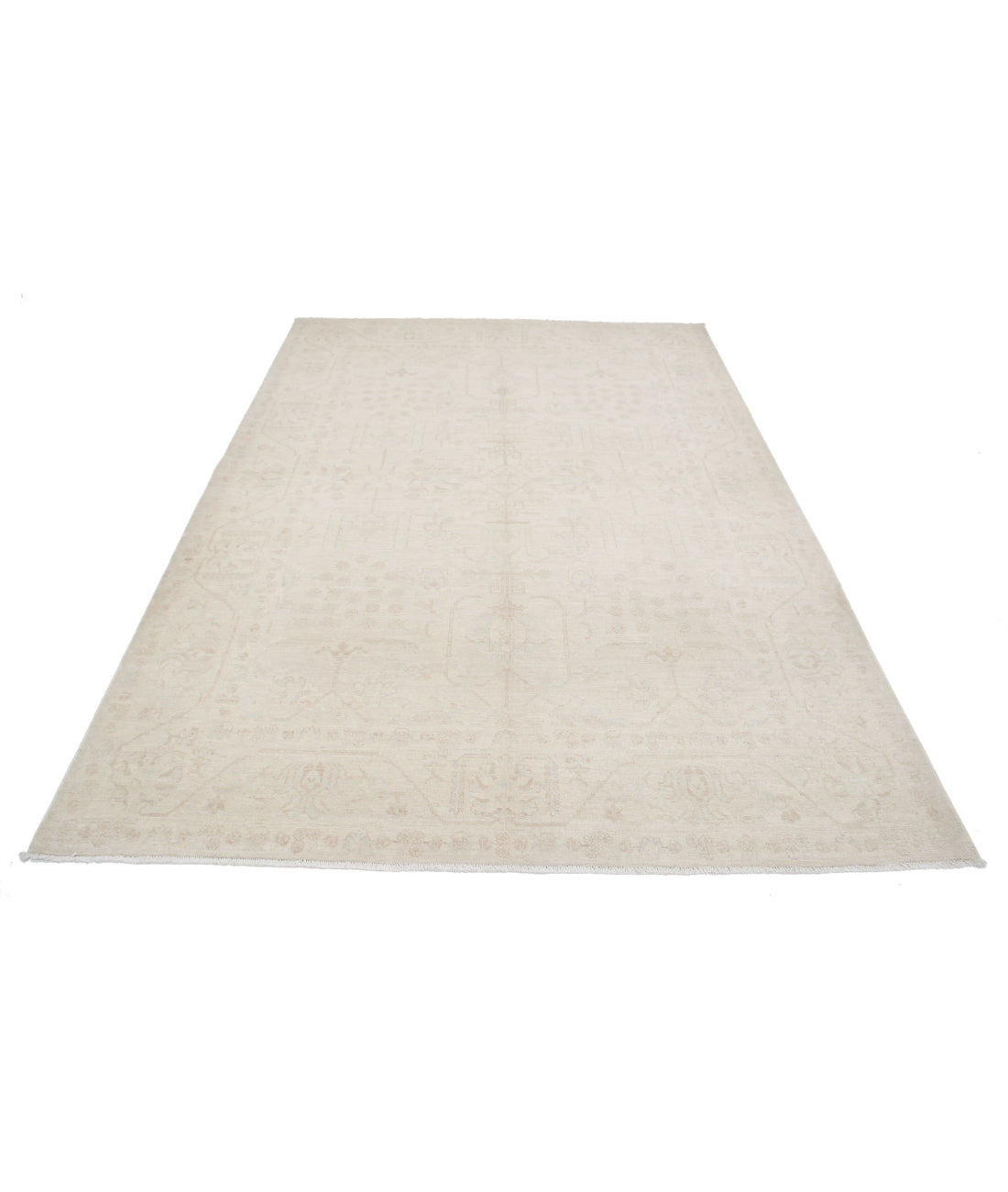 Serenity 6'0'' X 8'2'' Hand-Knotted Wool Rug 6'0'' x 8'2'' (180 X 245) / Ivory / Ivory