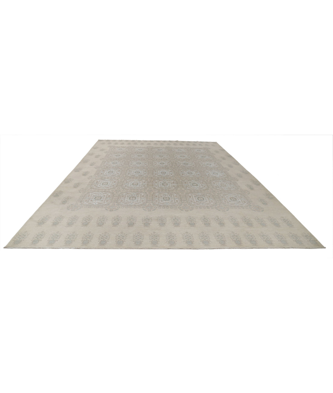 Serenity 9'11'' X 13'7'' Hand-Knotted Wool Rug 9'11'' x 13'7'' (298 X 408) / Brown / Ivory