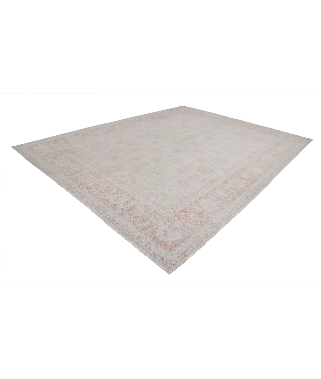 Serenity 9'11'' X 13'1'' Hand-Knotted Wool Rug 9'11'' x 13'1'' (298 X 393) / Ivory / Pink