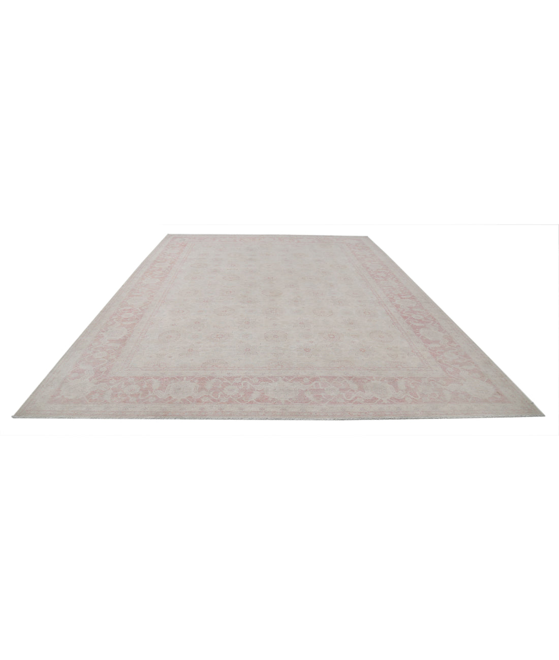 Serenity 9'11'' X 13'1'' Hand-Knotted Wool Rug 9'11'' x 13'1'' (298 X 393) / Ivory / Pink