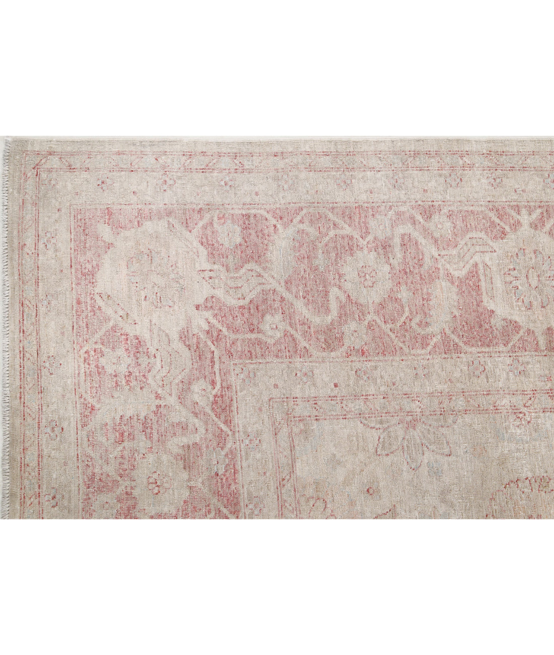 Serenity 9'11'' X 13'1'' Hand-Knotted Wool Rug 9'11'' x 13'1'' (298 X 393) / Ivory / Pink