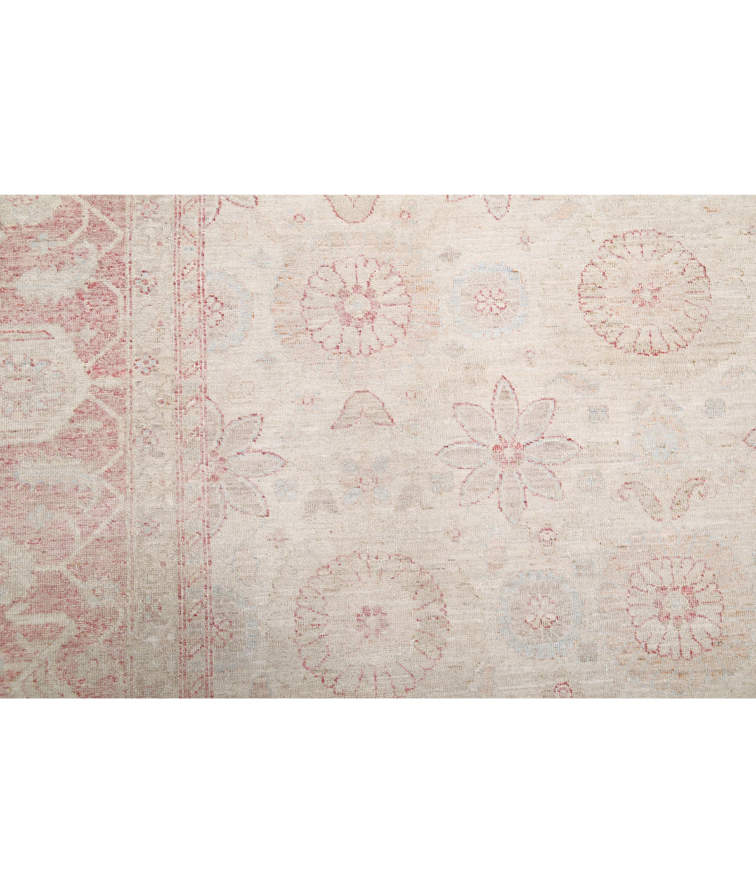 Serenity 9'11'' X 13'1'' Hand-Knotted Wool Rug 9'11'' x 13'1'' (298 X 393) / Ivory / Pink