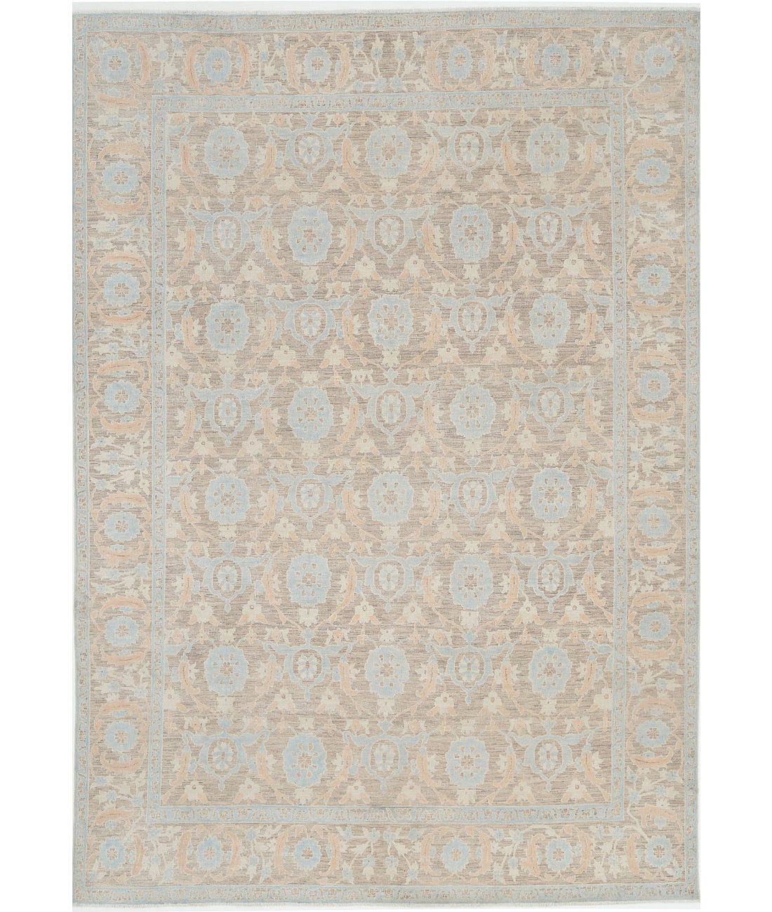 Serenity 8'9'' X 12'9'' Hand-Knotted Wool Rug 8'9'' x 12'9'' (263 X 383) / Brown / Brown