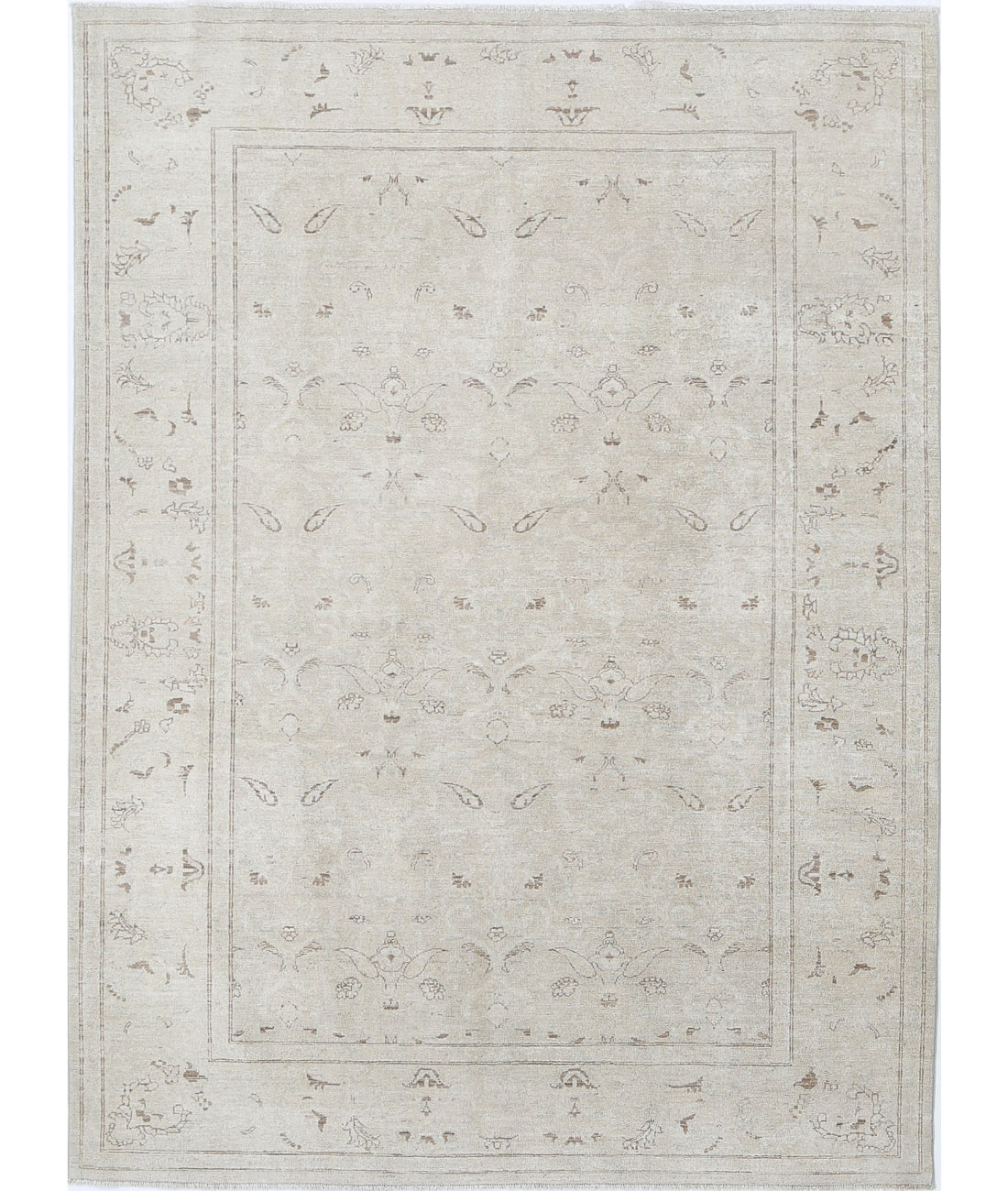 Serenity 6'0'' X 8'0'' Hand-Knotted Wool Rug 6'0'' x 8'0'' (180 X 240) / Grey / Ivory