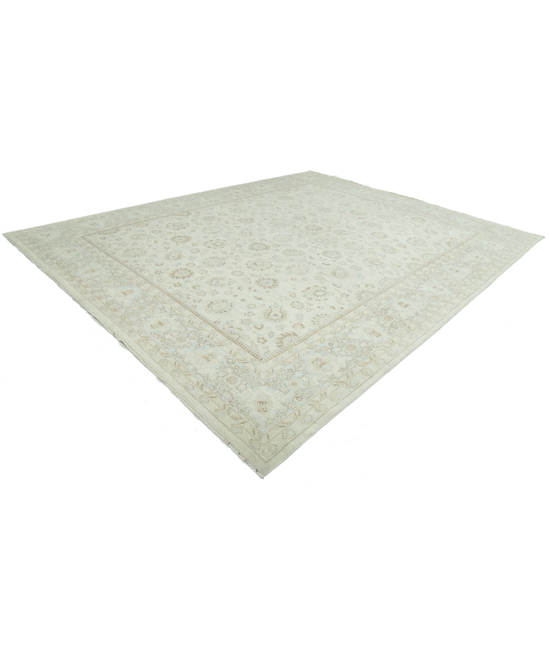 Serenity 11'10'' X 14'10'' Hand-Knotted Wool Rug 11'10'' x 14'10'' (355 X 445) / Ivory / Blue