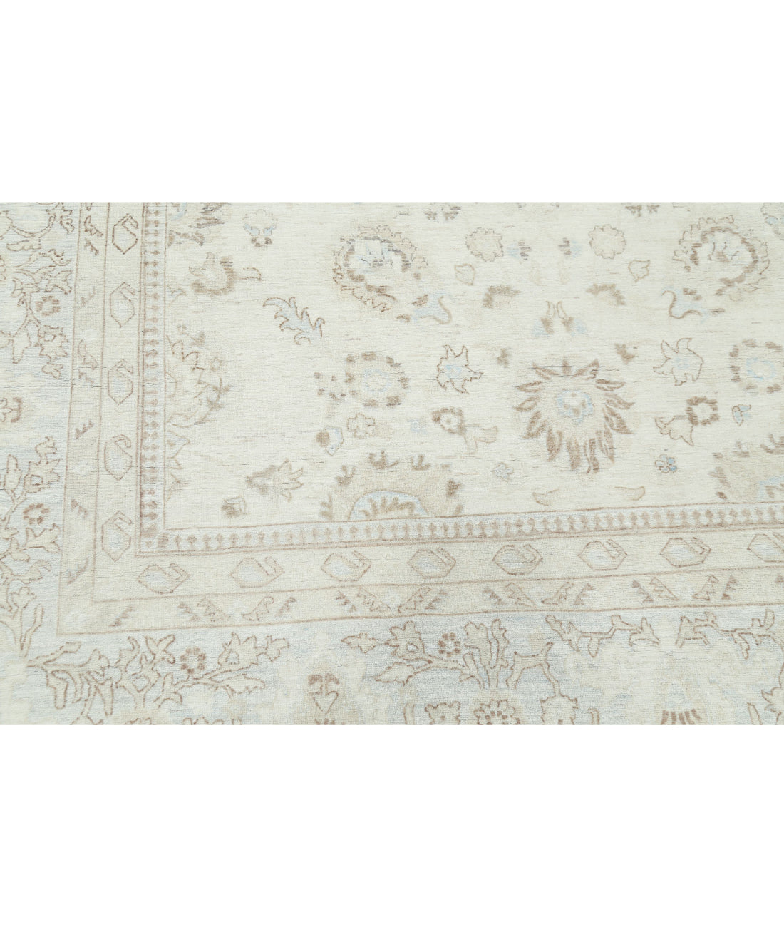 Serenity 11'10'' X 14'10'' Hand-Knotted Wool Rug 11'10'' x 14'10'' (355 X 445) / Ivory / Blue