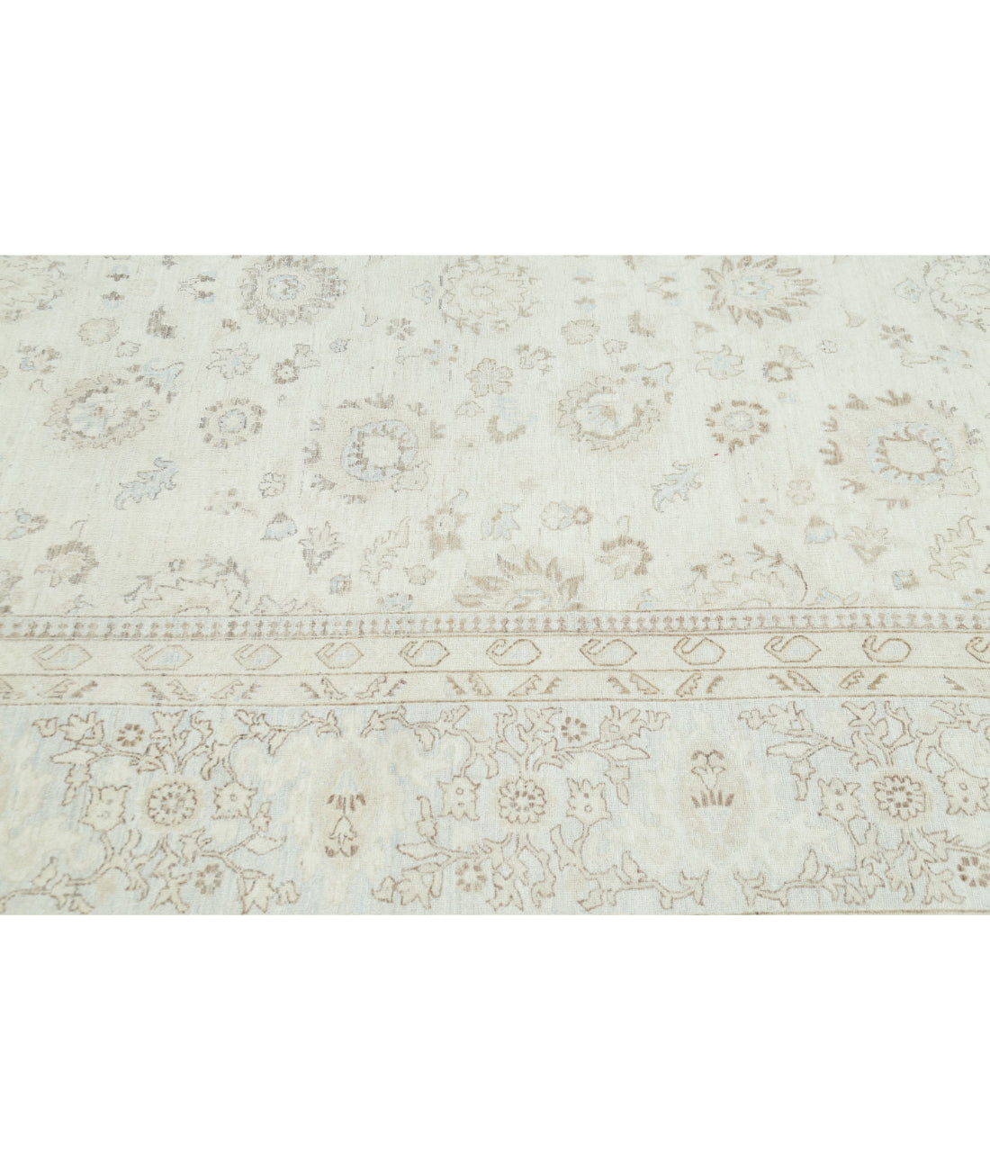 Serenity 11'10'' X 14'10'' Hand-Knotted Wool Rug 11'10'' x 14'10'' (355 X 445) / Ivory / Blue