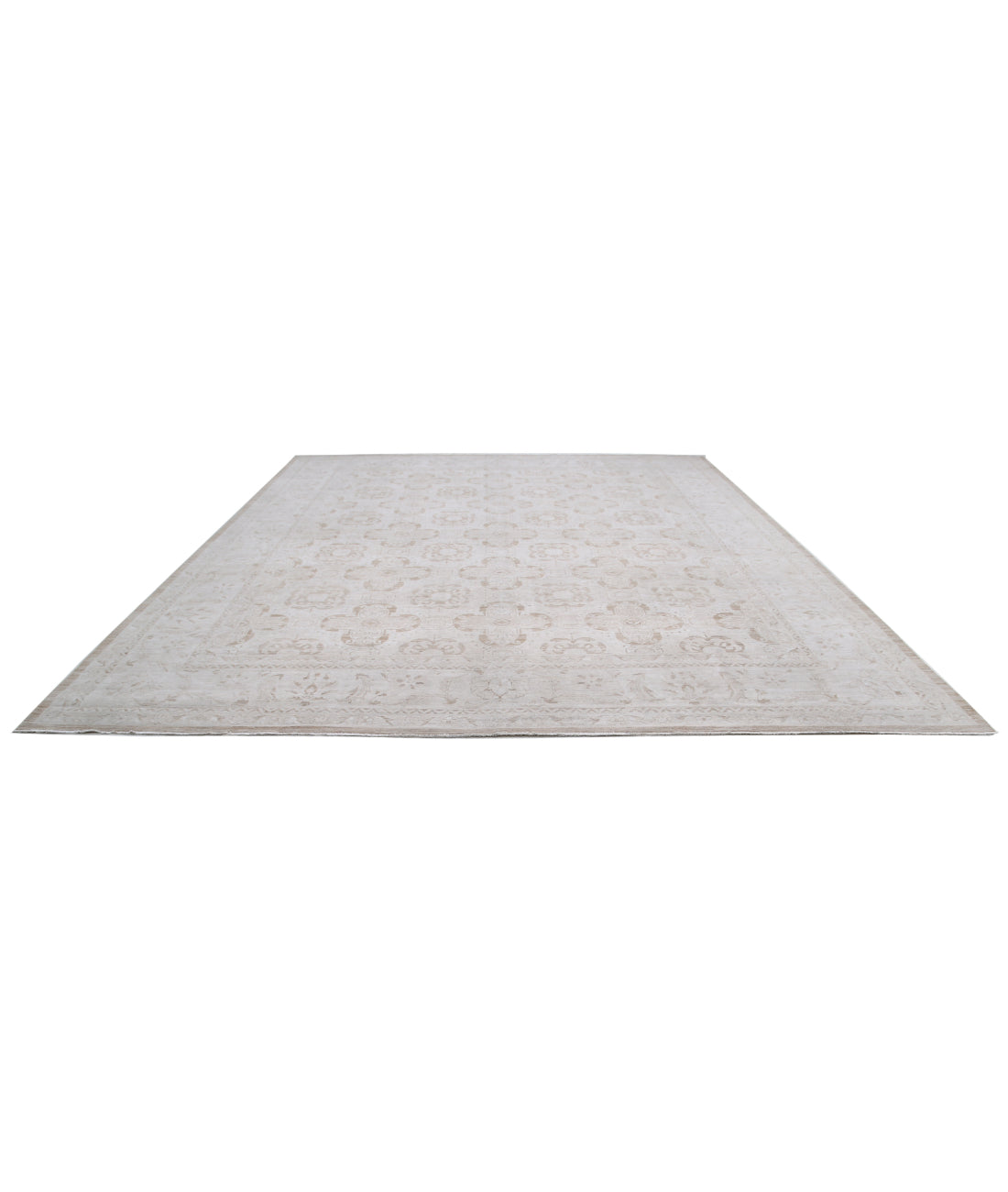 Serenity 12'0'' X 13'11'' Hand-Knotted Wool Rug 12'0'' x 13'11'' (360 X 418) / Taupe / Ivory