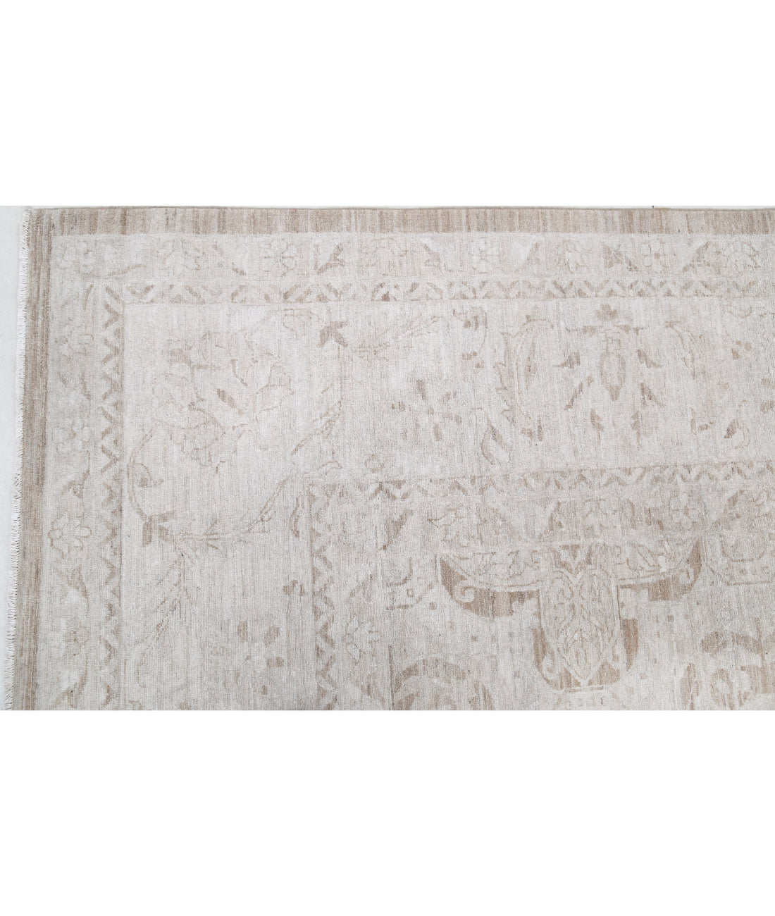 Serenity 12'0'' X 13'11'' Hand-Knotted Wool Rug 12'0'' x 13'11'' (360 X 418) / Taupe / Ivory